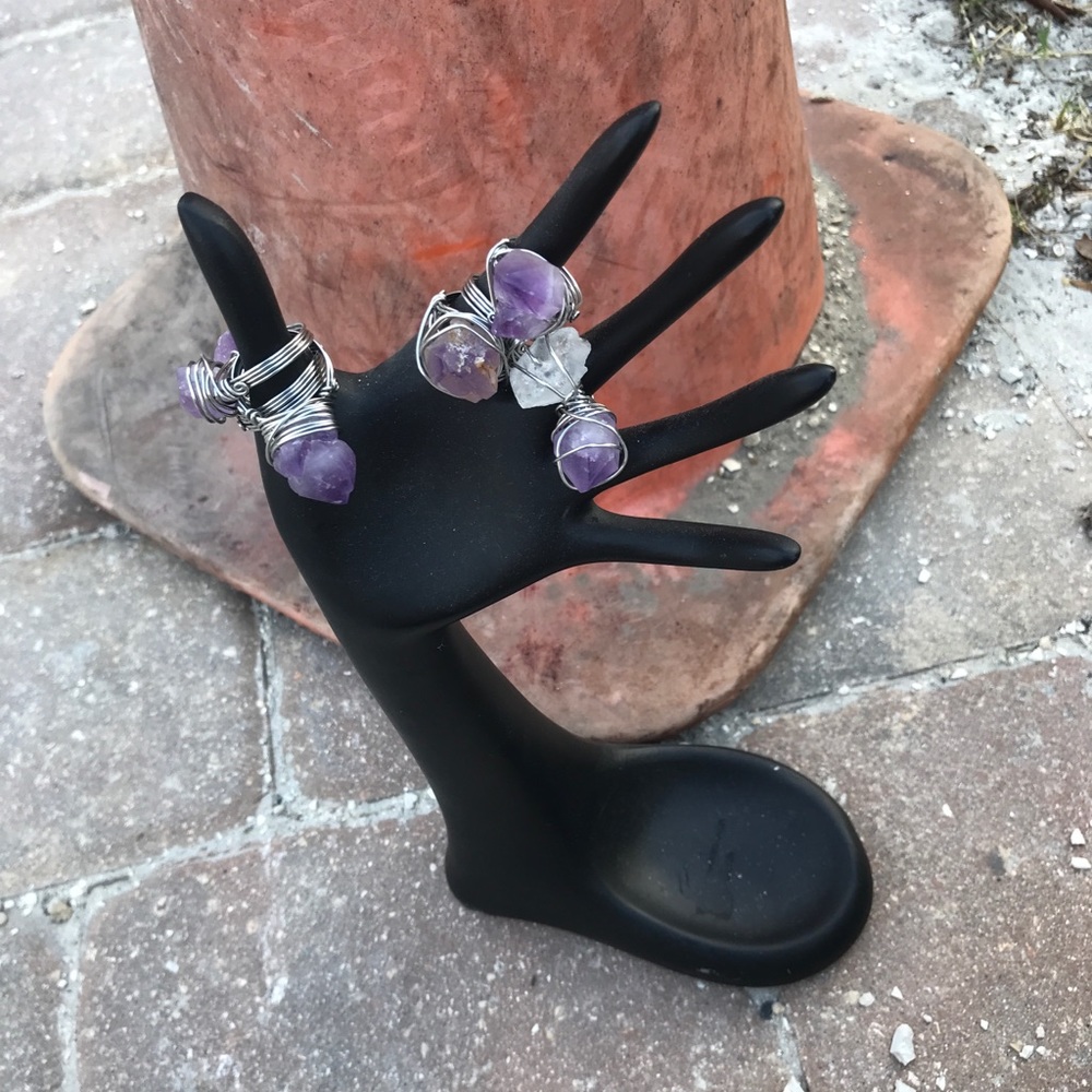 CUSTOM✨ RAW AMETHYST RINGS - Picture 2 of 8